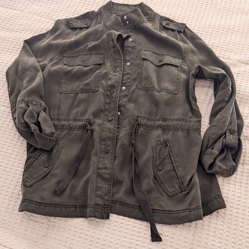 LOFT Olive Green Military Style Jacket